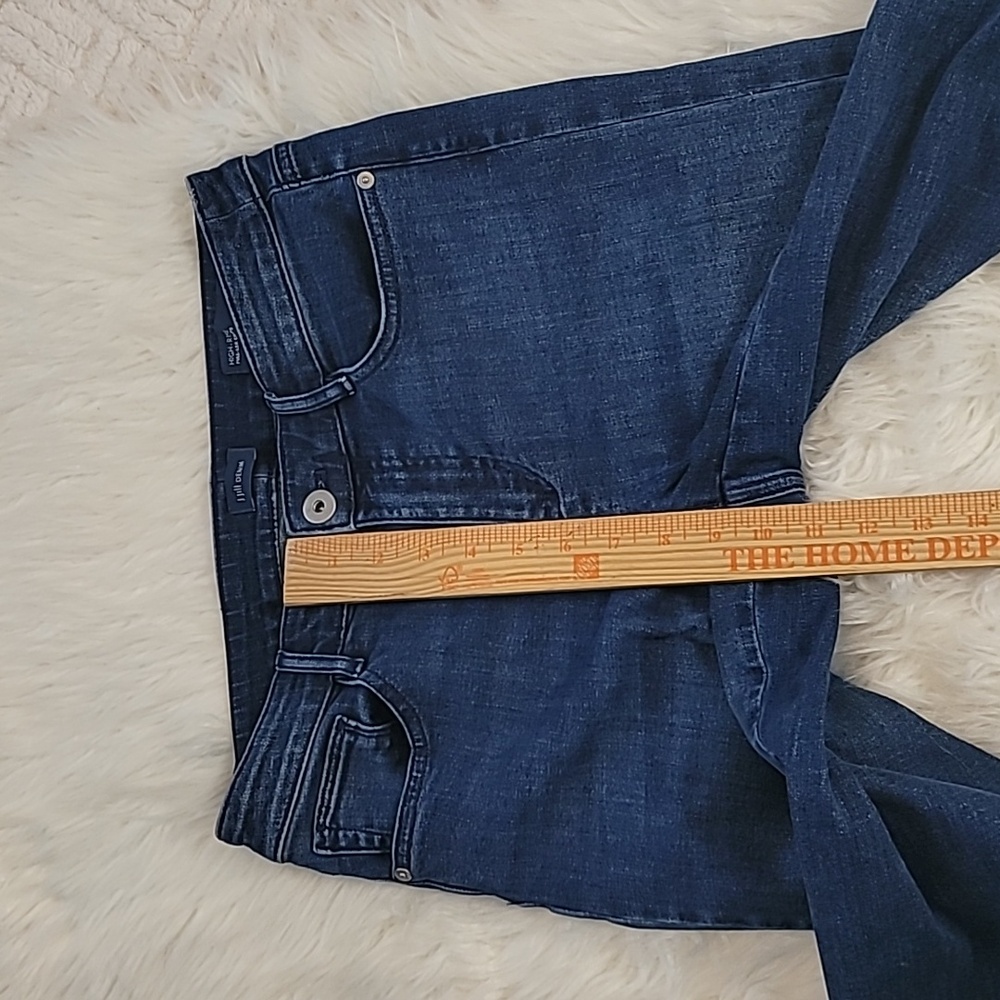 J.Jill High Rise Wide Leg Crop Jeans Raw Hem Stretch Denim Women Size 6 Petite - Picture 6 of 7